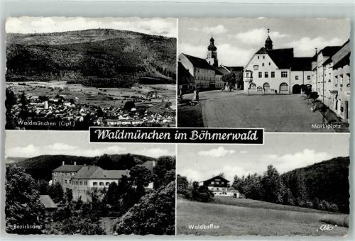 Waldmünchen Bezirksamt Marktplatz Kirche Waldkaffee