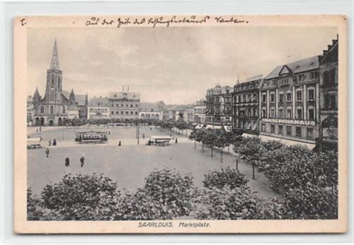 Saarlouis Saarlouis. Ansicht auf den Marktplatz ungelaufen Gute Erhaltung.