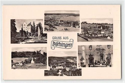 Dischingen mit Schloß und Kirche ungelaufen Sehr gut erhalten.