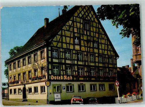 Tettnang Hotel Rad Fachwerk Schild Wildspezialitäten