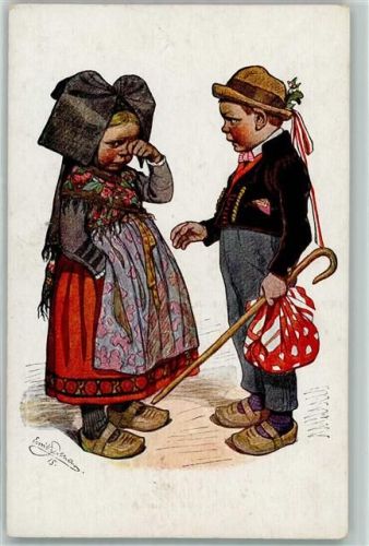 Verlag Siegfried Bäcker Nr. 16 Hessentracht Abschied AK Beithan, E.