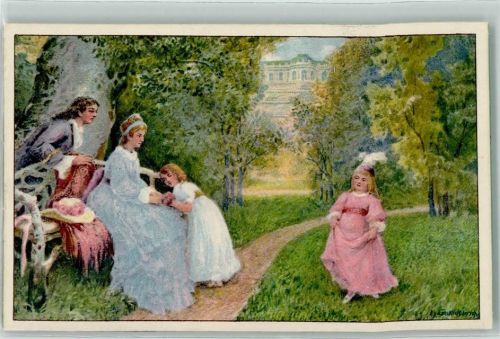 Nr. 1059 sign. Ernst Kiesling Familien Idyll AK