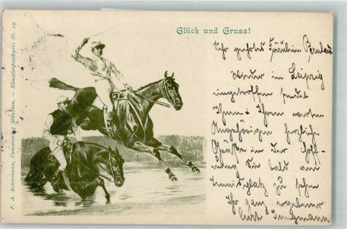 1899 Hindernisreiten Ackermann Nr. 19 AK