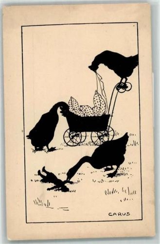 Kinderwagen Puppe Gänse AK