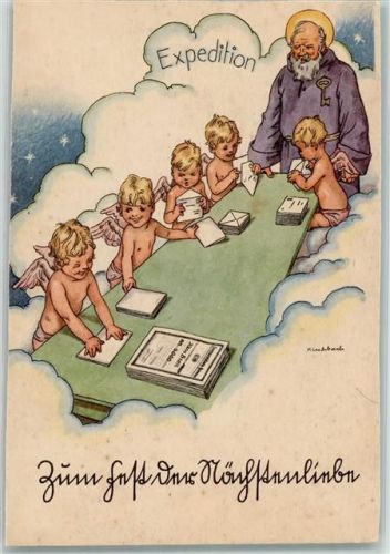Schenken Sie Ihrer Familie eine Lebensversicherung Weihnachten Engel sign. Kirchbach
