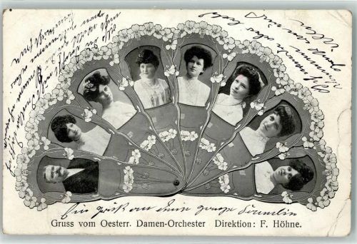 1908 Öster. Damen Orchester Mitglieder im Fächer