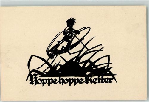 Grashüpfer Insekten Scherenschnitt Hoppe, hoppe Reiter AK