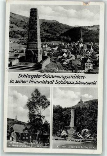 Schönau Ehrenmal Grabmal Geburtshaus AK