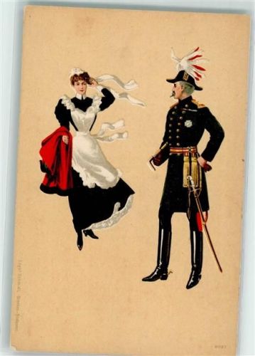 1899 Nr. 6027 Soldat Dienstmädchen AK