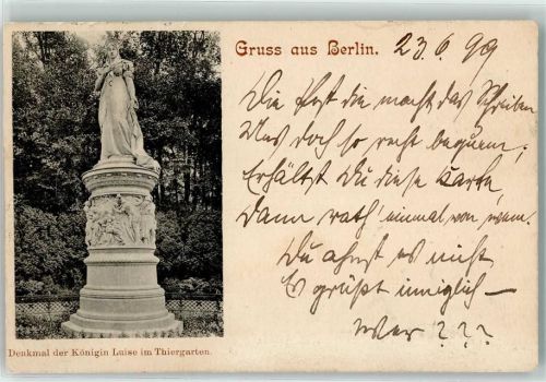 Berlin Mitte 1899 Denkmal im Zoo