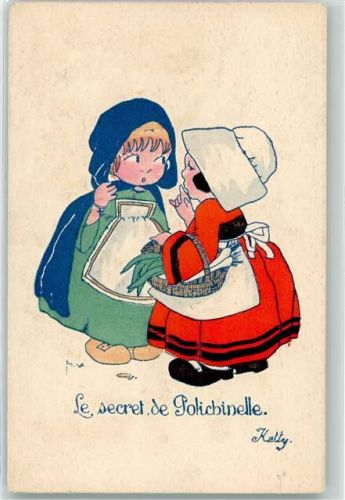 1924 Edition NOX Paris Serie Humoristique Nr. 4 - Le secret de Polichinelle - Das Geheimnis
