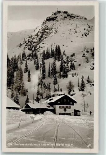 Bodenschneidhaus Winter Hüttenstempel