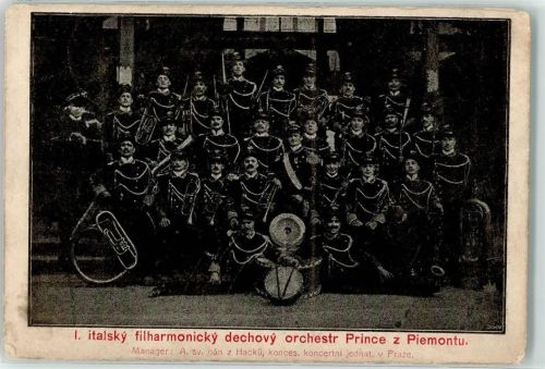 1910 Militärkapelle I. Italsky filharmonicky dechovy orchestr Prince z Piemontu