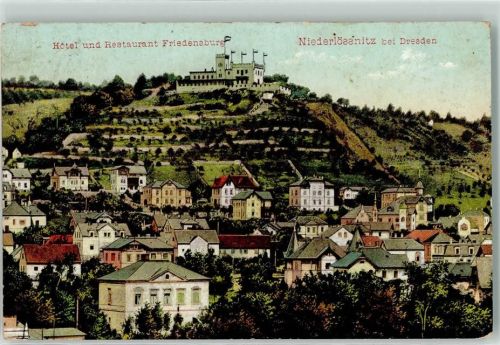 01445 O8122 Niederlössnitz 1908 - Hotel und Restaurant Friedensburg