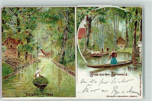 15907 O7550 Lübben 1901 - Dolzke-Filess Lehde Spreewald