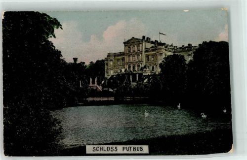 Putbus 1908 Schloss See Schwan