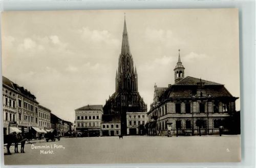 Demmin Markt Cigarrengeschäft Geschäft Eduard Müller Kirche St. Bartholomaei
