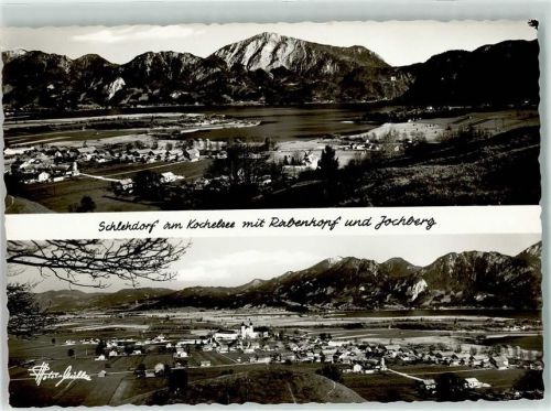 Schlehdorf am Kochelsee mit Rabenkopf und Jochberg