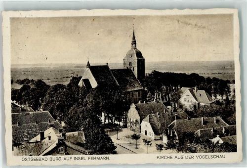 Burg auf Fehmarn Insel Fehmarn Kirche aus der Vogelschau