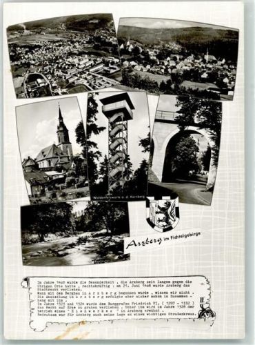 Arzberg Aussichtsturm Kirche Chronik Fliegeraufnahme