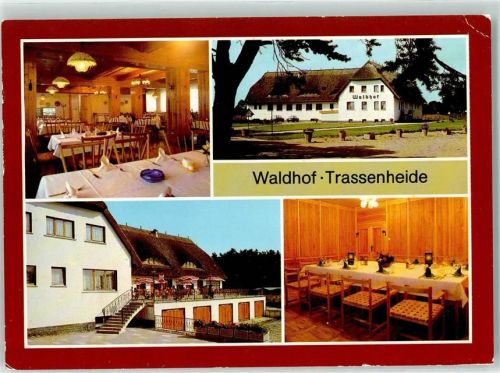 17449 O2233 Trassenheide Gebrauchsspuren Gasthaus Waldhof Gastraum Terrasse Gesellschaftsraum
