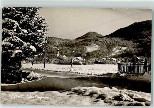 82441 W8115 Ohlstadt Foto AK Kirche Winter Schnee