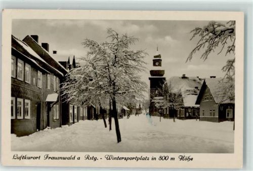 Frauenwald Wintersportplatz 800m Kirche Schnee Winter