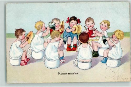 1925 Kammermusik - Kinder musizieren auf dem Nachttopf