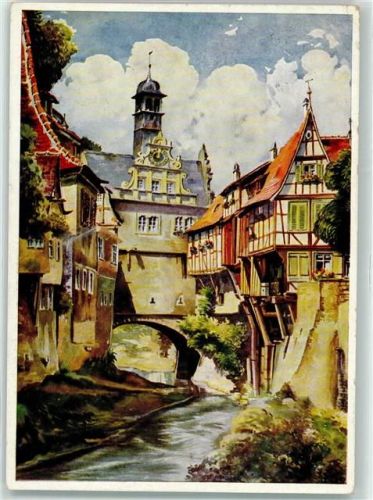 Marktbreit Malerwinkel Rathaus von M. Schaeflein