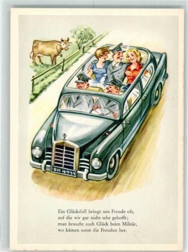 Oldtimer Mercedes Benz Cabrio Uniform Kuh Sort. 810/4