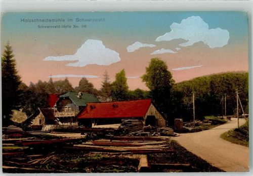 Holzschneidemühle , Schwarzwald Idylle Nr. 696