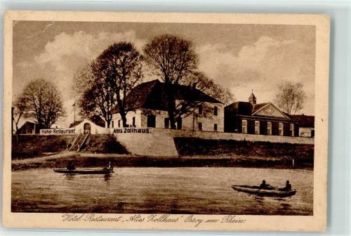 Orsoy Hotel-Gasthaus Altes Zollhaus Ruderboote RS. Gedicht