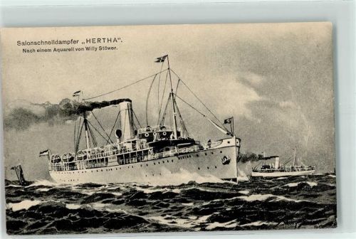Salonschnelldampfer Hertha Dampfer Marineschiffspost