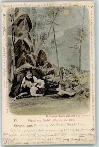 1901 Serie Oper von Humperdinck Nr. IV - Hänsel und Gretel schlafen im Wald