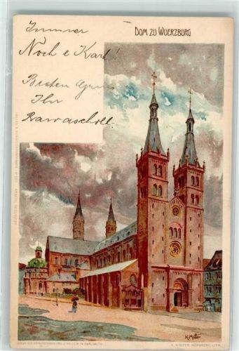 Würzburg 1900 Dom , Velten Verlag Nr. 207 AK