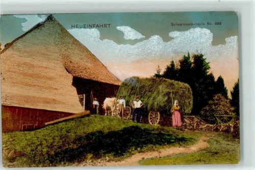 1906 Heueinfahrt Schwarzwald Idylle Nr. 690 Landwirtschaft AK