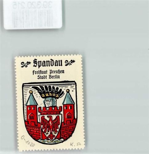 Spandau Wappen Kaffee Hag Nr. 27 Rote Burg Roter Adler