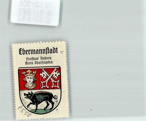 Ebermannstadt Vignette Wappen Freistaat Bayern Kreis Oberfranken