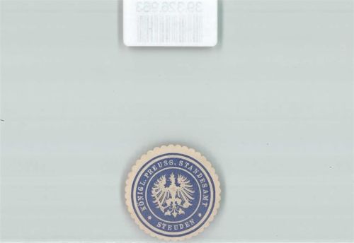 Steuden Standesamt Königl. Preuss. Standesamt Steuden