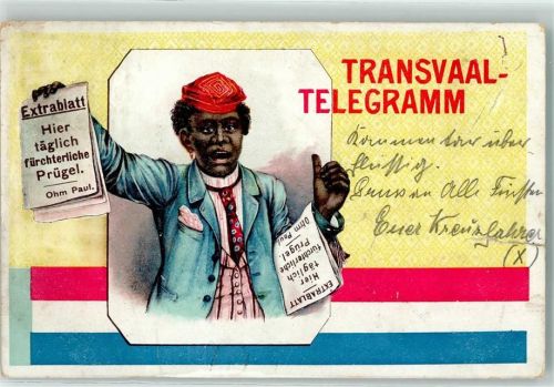 1899 Transvaal Telegramm Extrablatt Schwarzafrikaner