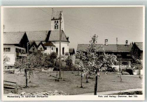 83646 W8170 Wackersberg b Bad Tölz Foto AK Kirche St.Nikolaus