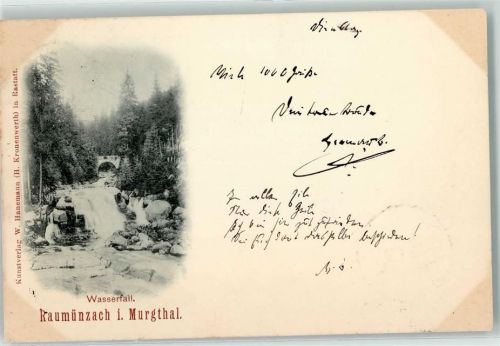 Raumünzach 1898 Wasserfall
