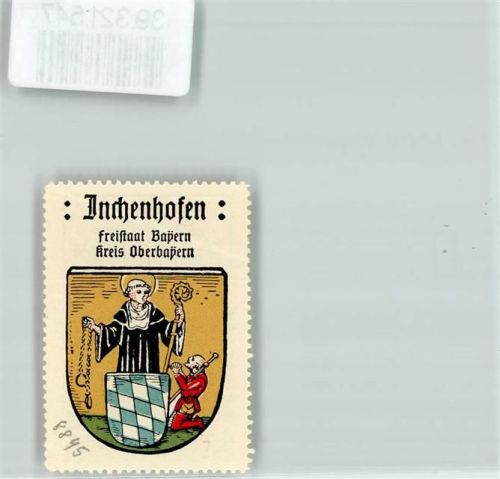 Inchenhofen Vignette Wappen Freistaat Bayern Kreis Oberbayern
