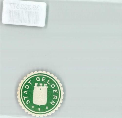 47608 W4170 Geldern Siegelmarke Grün Weiß Wappen Türme