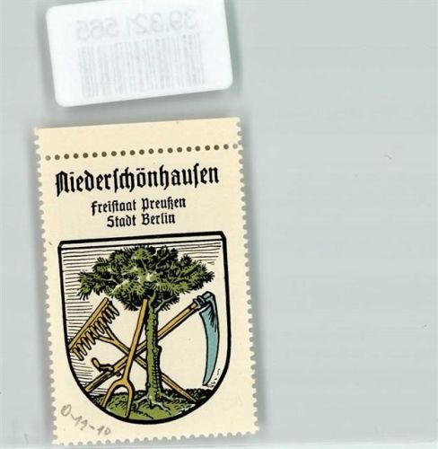 Niederschönhausen Vignette Wappen Freistaat Preußen Stadt Berlin
