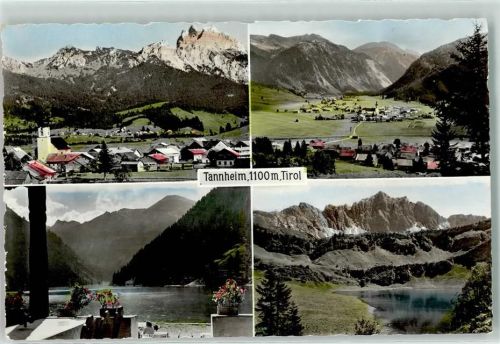 Tannheim 1100 m Tirol Kirche Berge See Blumen