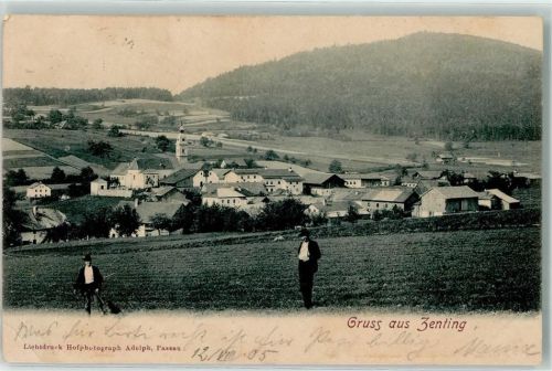 94579 W8359 Zenting 1905 Gebrauchsspuren Pfarrkirche Bauern