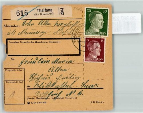 Thalfang Paketkarte