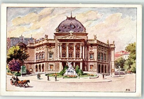 Wien Deutsches Volkstheater sign. A.B.