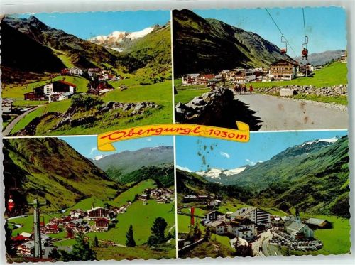 Obergurgl Sesselbahn Gaisberg Gaisberglift gegen Schalfkogel Hüttenstempel